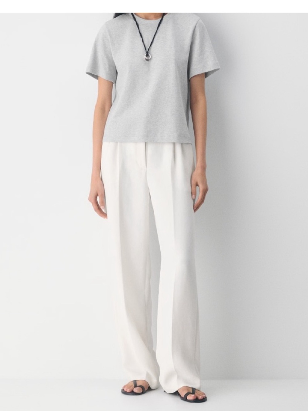 Aritzia Wilfred Effortless pants cream white 2 - Picture 1 of 8